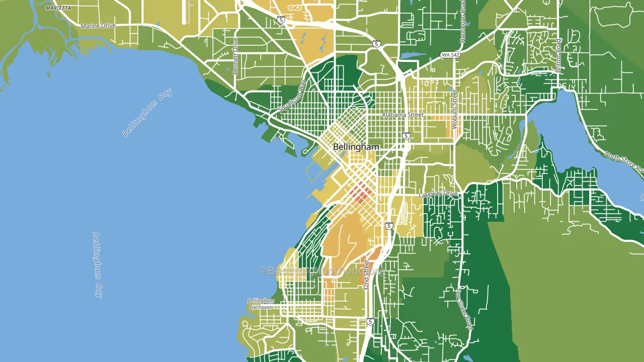 98225, WA block-group voter-turnout map
