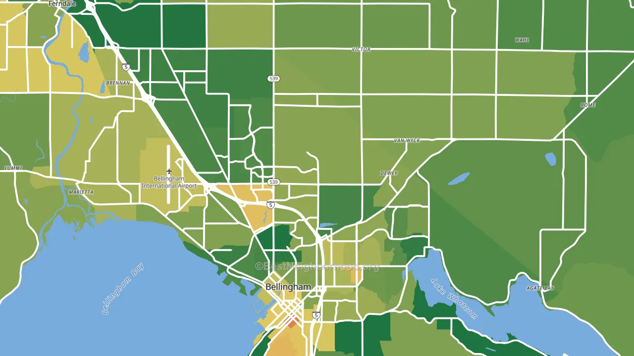 98226, WA block-group voter-turnout map