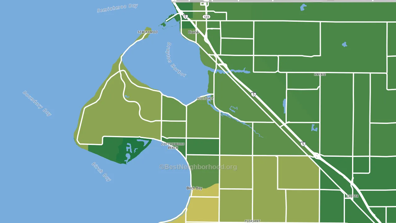 98230, WA block-group voter-turnout map