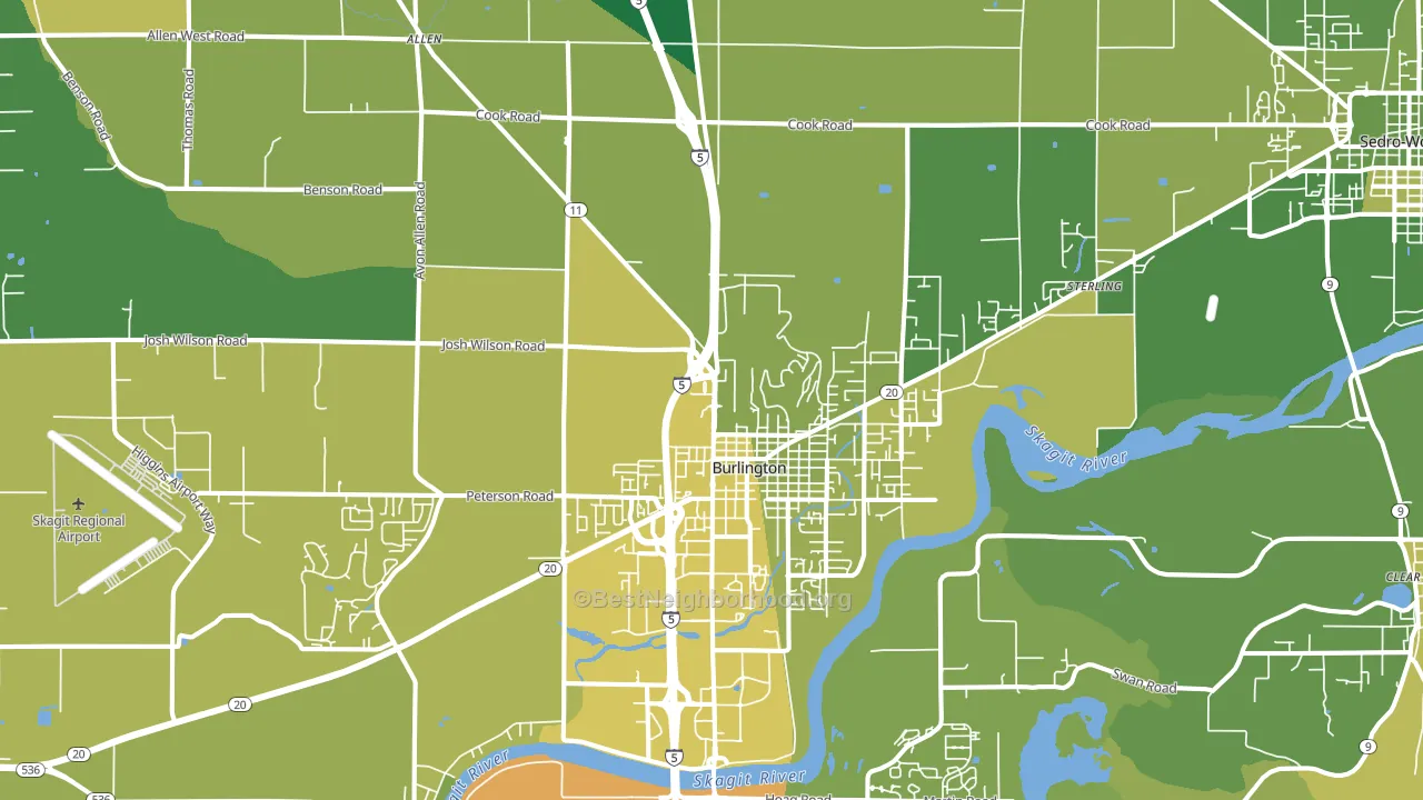98233, WA block-group voter-turnout map