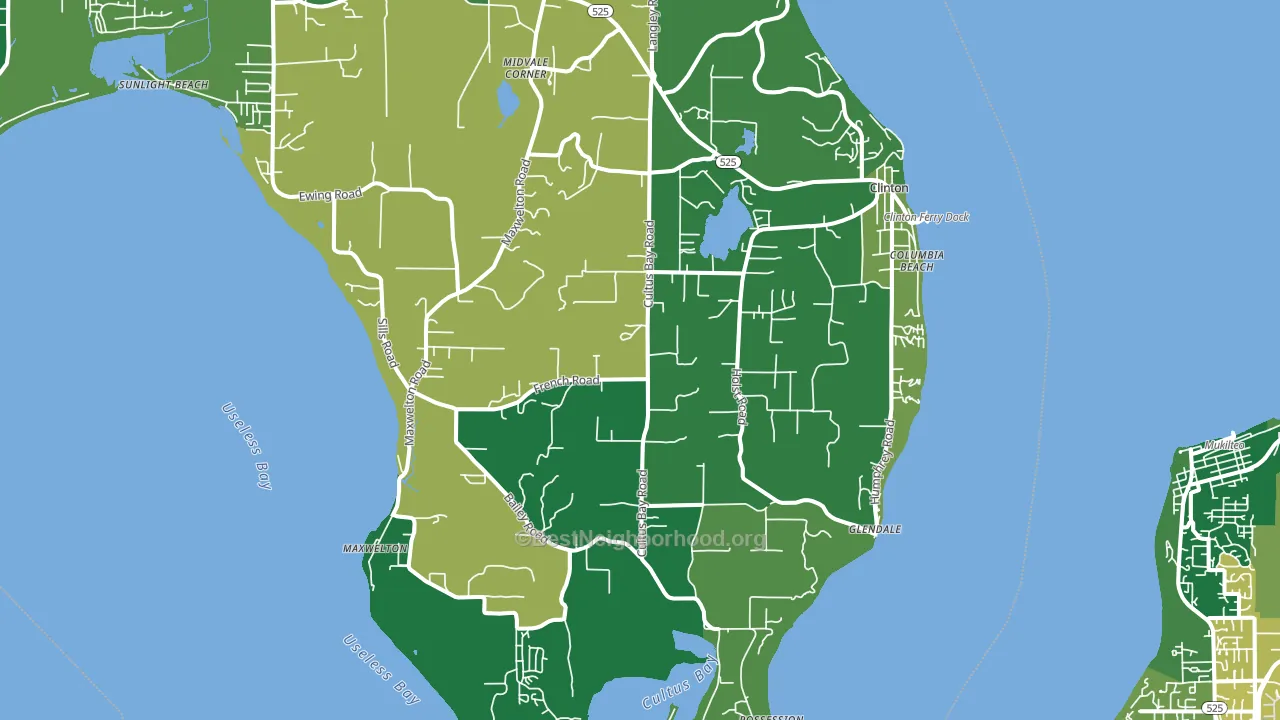 98236, WA block-group voter-turnout map