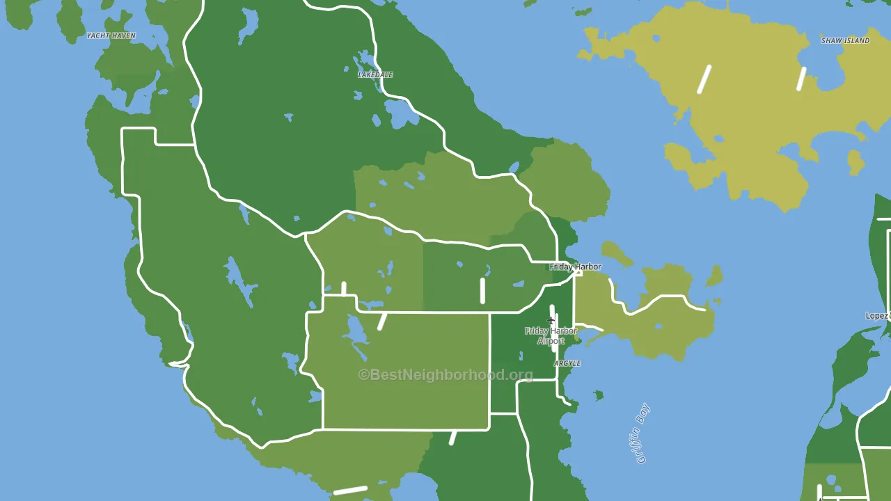 98250, WA block-group voter-turnout map