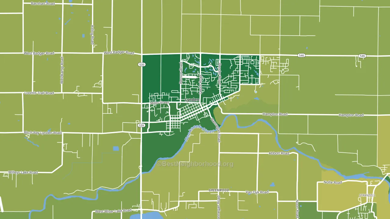 98264, WA block-group voter-turnout map