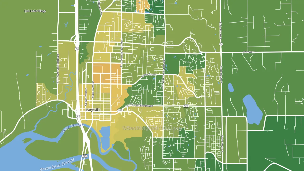 98270, WA block-group voter-turnout map