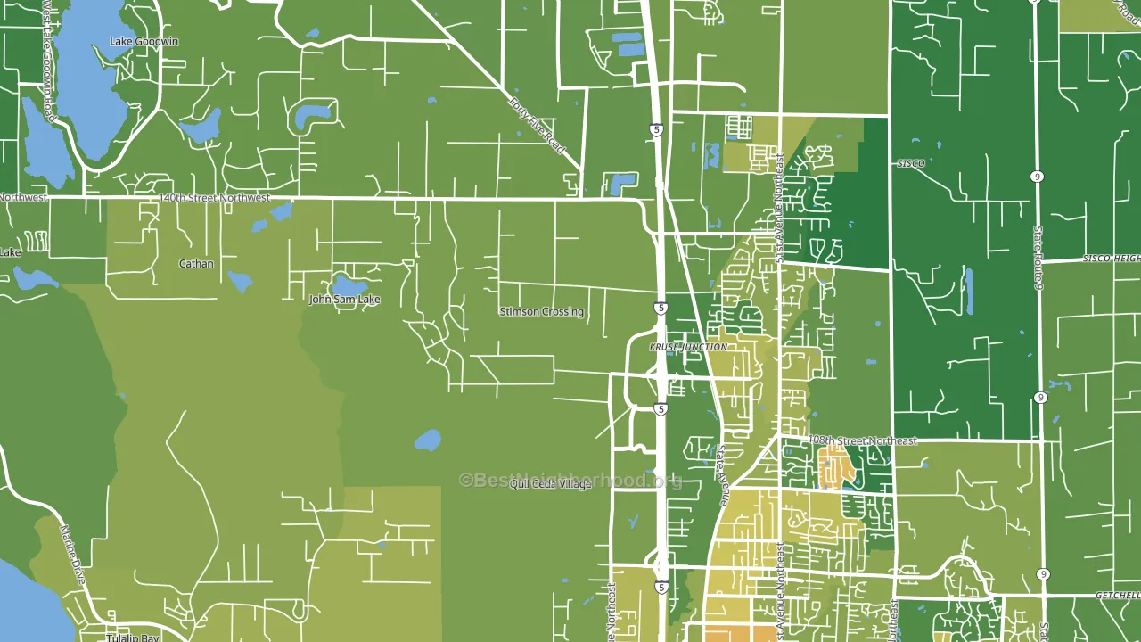 98271, WA block-group voter-turnout map