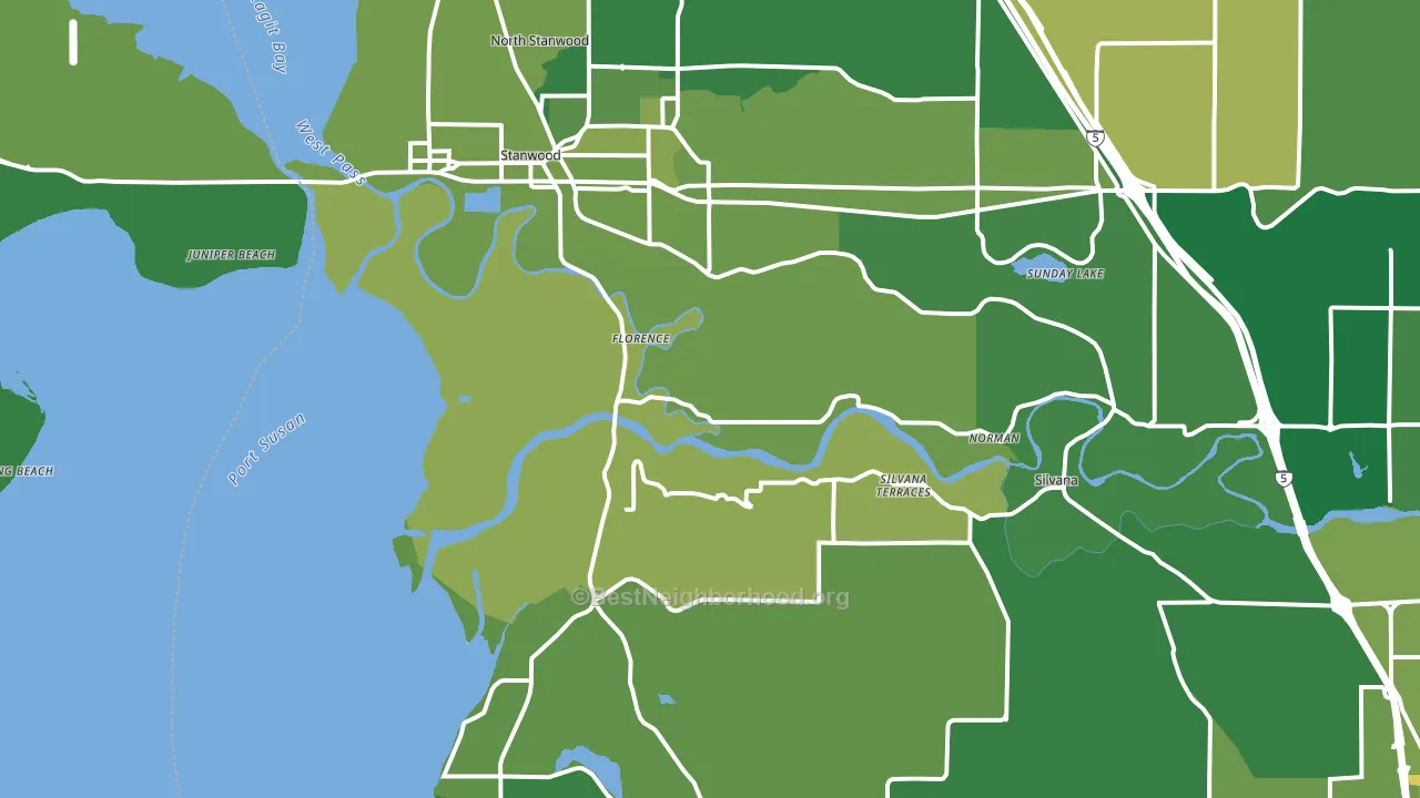 98292, WA block-group voter-turnout map