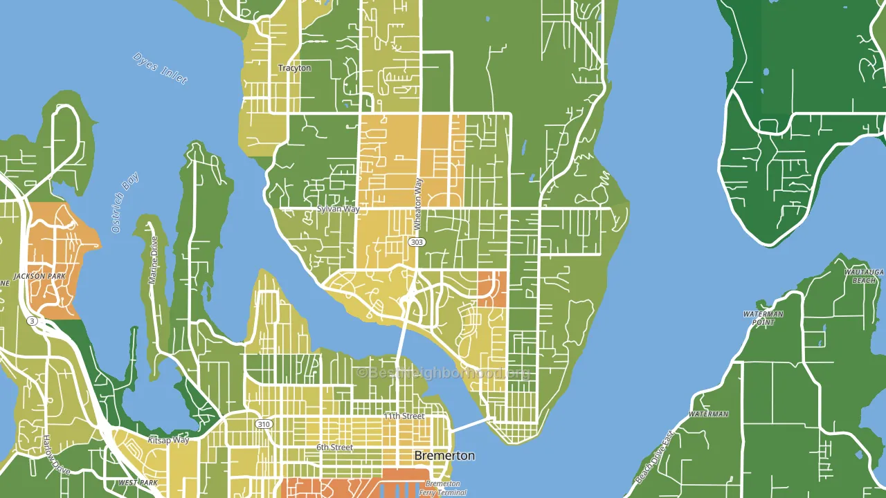 98310, WA block-group voter-turnout map
