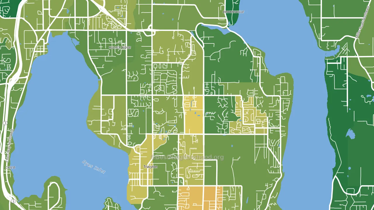 98311, WA block-group voter-turnout map