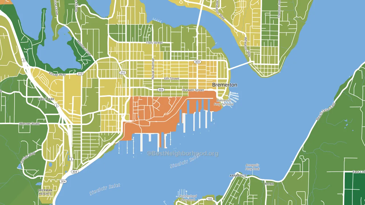 98314, WA block-group voter-turnout map