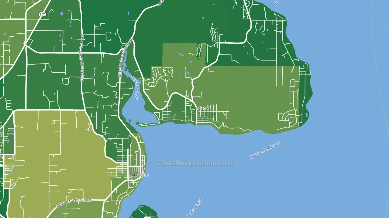 98342, WA block-group voter-turnout map