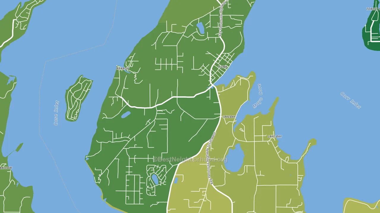 98349, WA block-group voter-turnout map