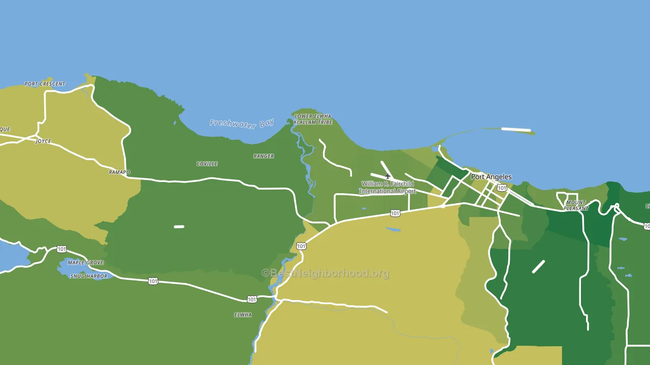 98363, WA block-group voter-turnout map
