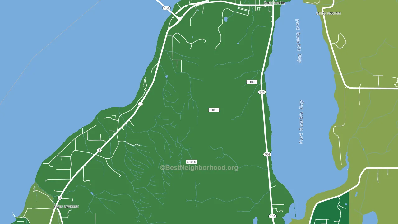 98364, WA block-group voter-turnout map