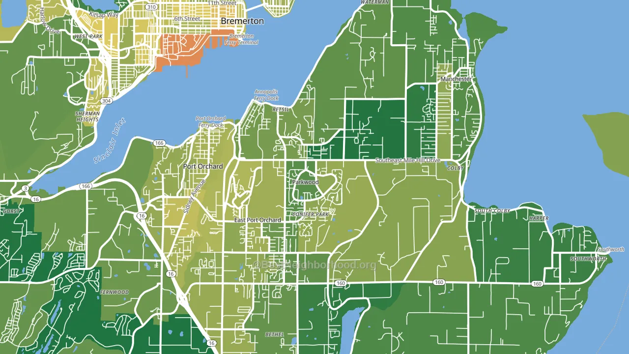 98366, WA block-group voter-turnout map