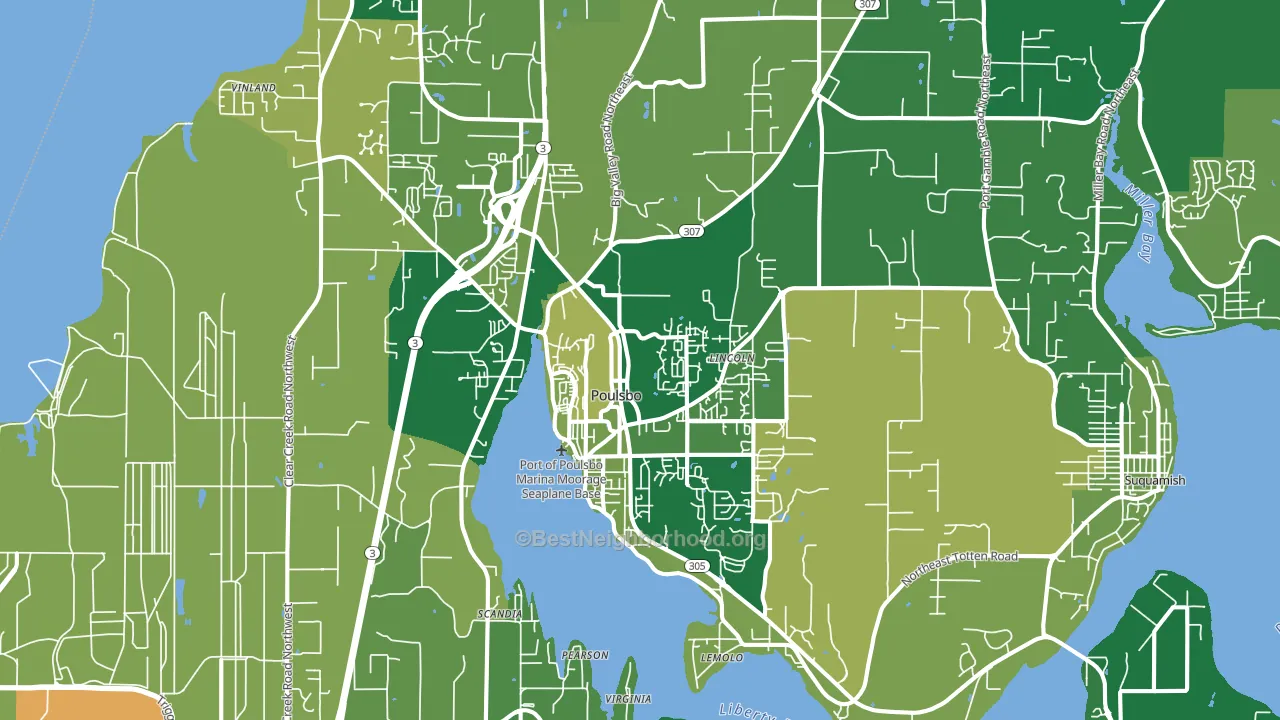 98370, WA block-group voter-turnout map