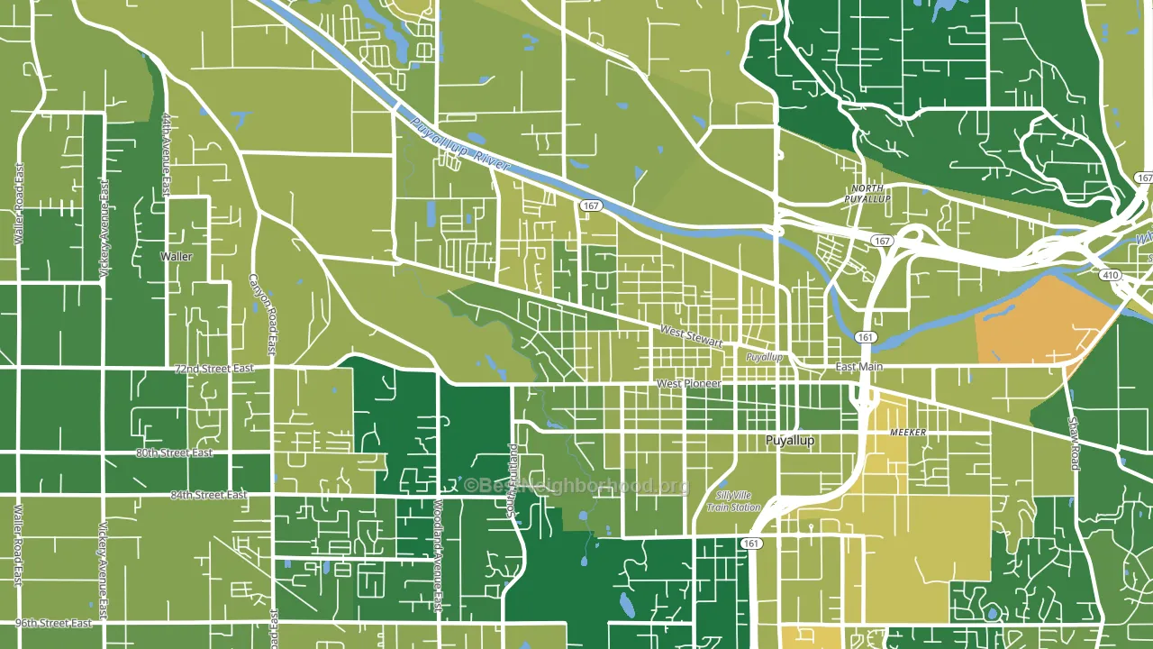 98371, WA block-group voter-turnout map