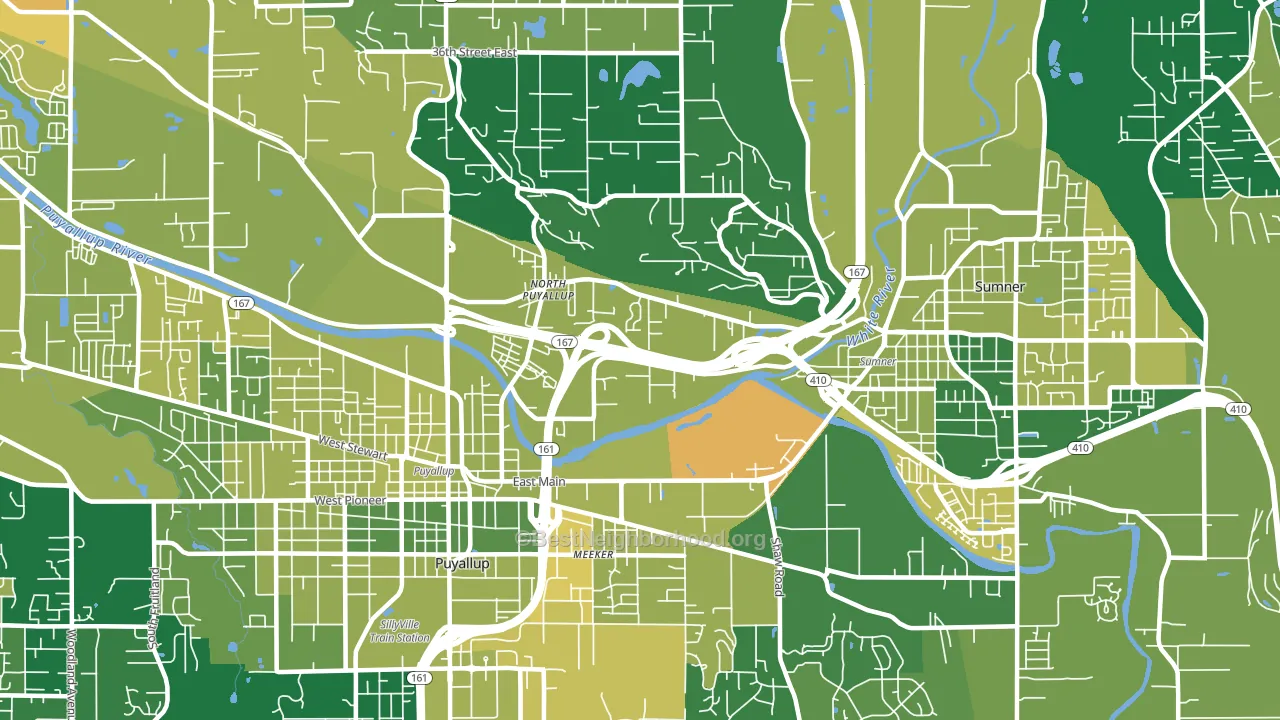 98372, WA block-group voter-turnout map