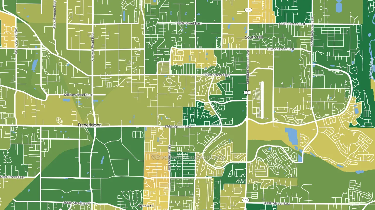 98375, WA block-group voter-turnout map