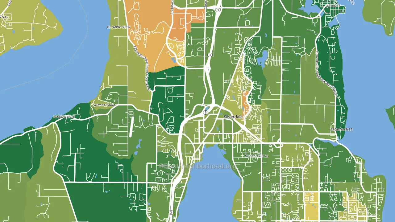 98383, WA block-group voter-turnout map