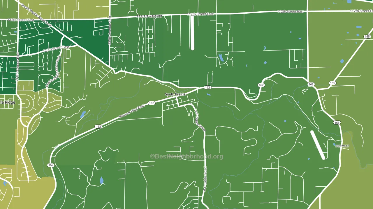 98385, WA block-group voter-turnout map