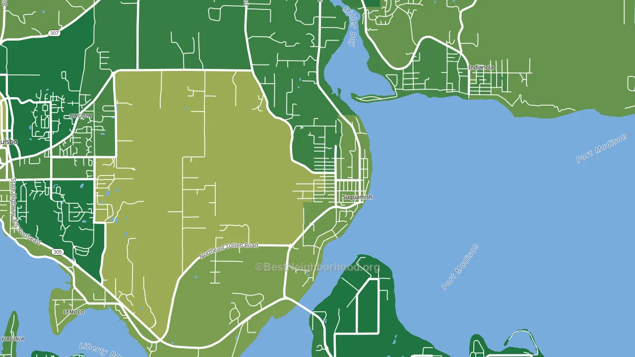 98392, WA block-group voter-turnout map