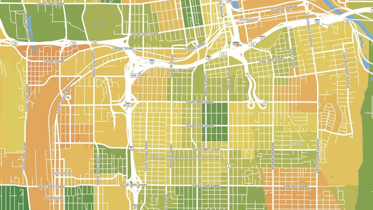 98418, WA block-group voter-turnout map