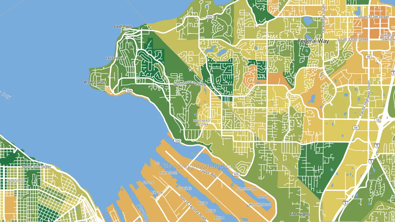 98422, WA block-group voter-turnout map