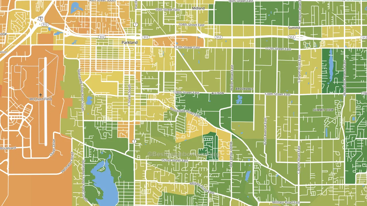 98445, WA block-group voter-turnout map