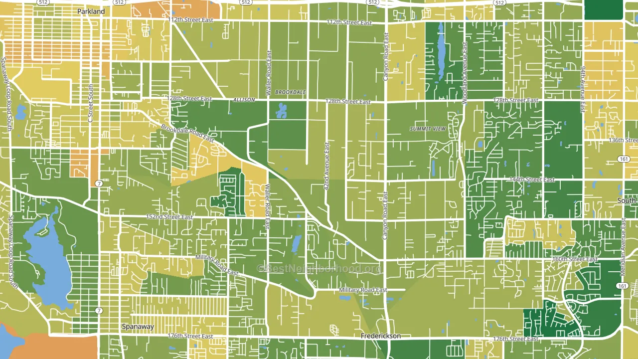98446, WA block-group voter-turnout map