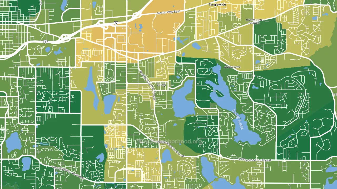 98503, WA block-group voter-turnout map
