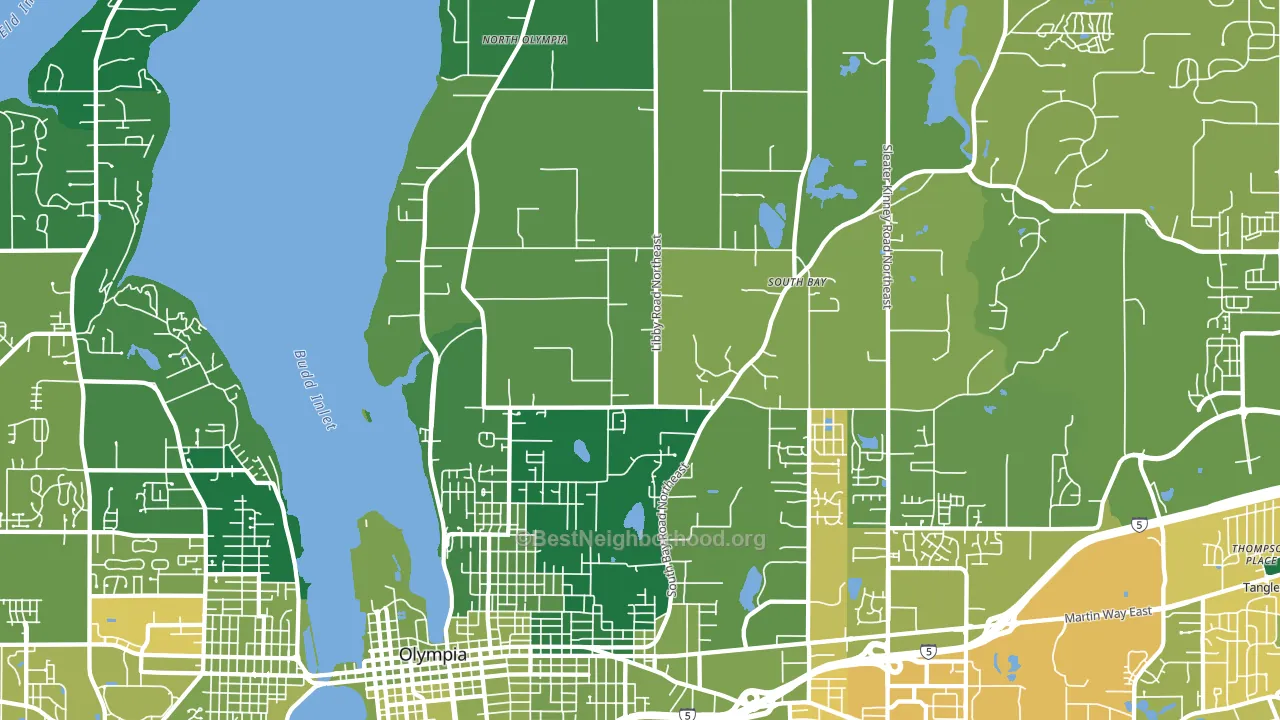 98506, WA block-group voter-turnout map