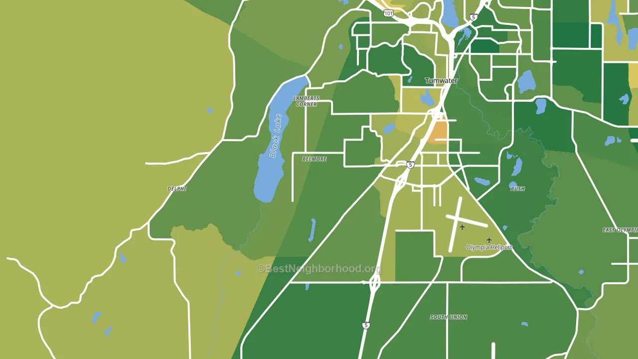 98512, WA block-group voter-turnout map