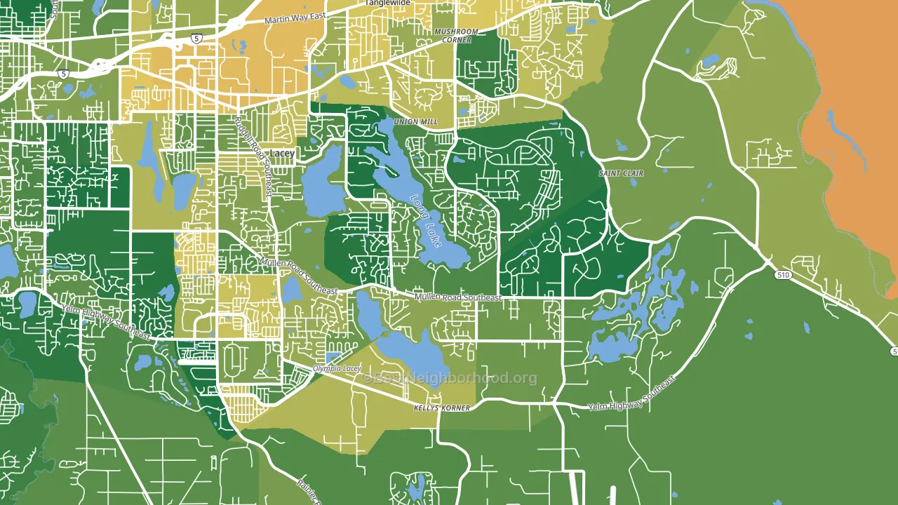 98513, WA block-group voter-turnout map
