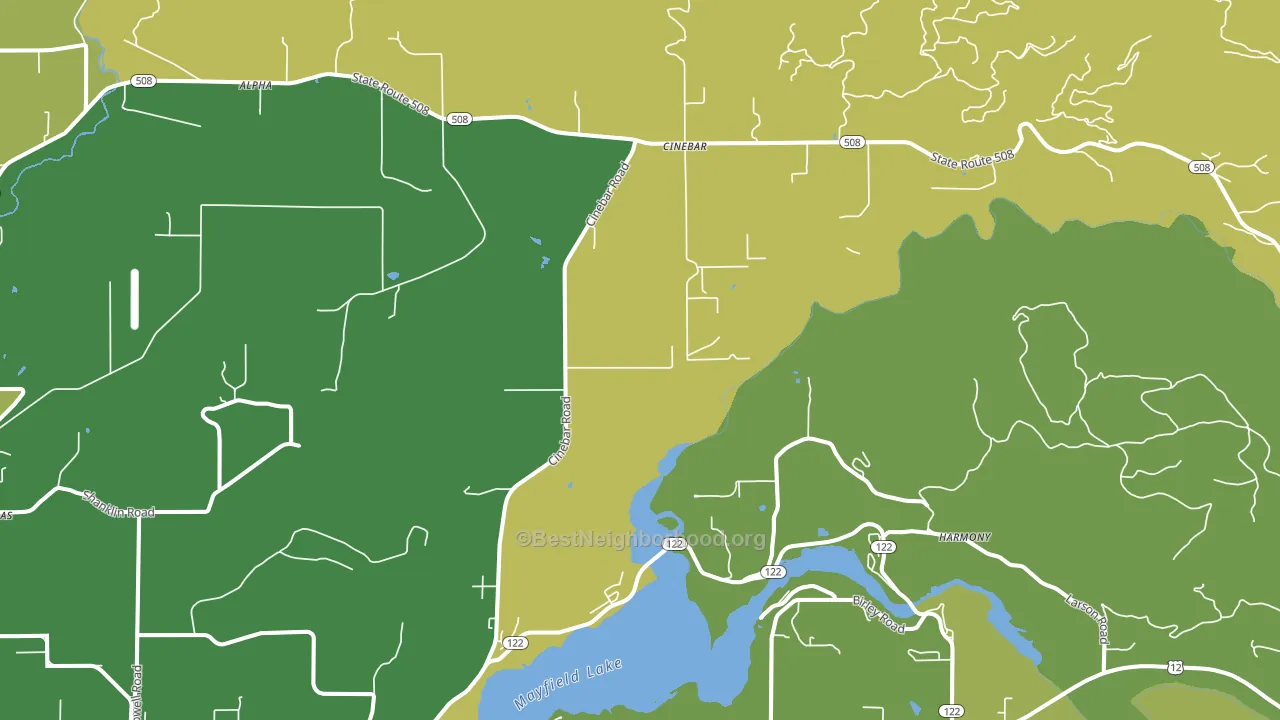 98533, WA block-group voter-turnout map