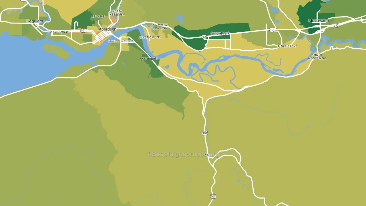 98537, WA block-group voter-turnout map