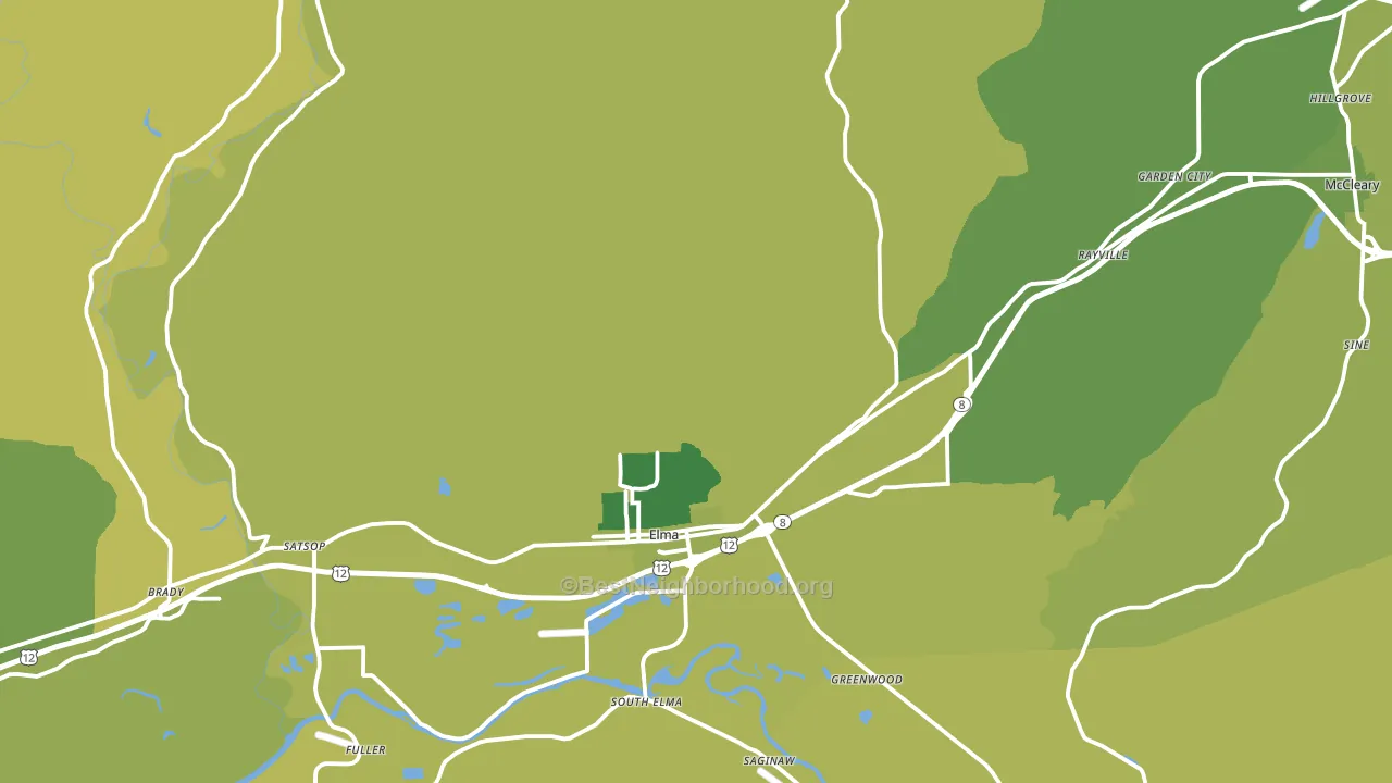 98541, WA block-group voter-turnout map