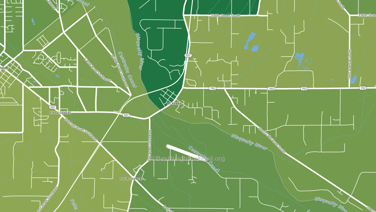 98558, WA block-group voter-turnout map