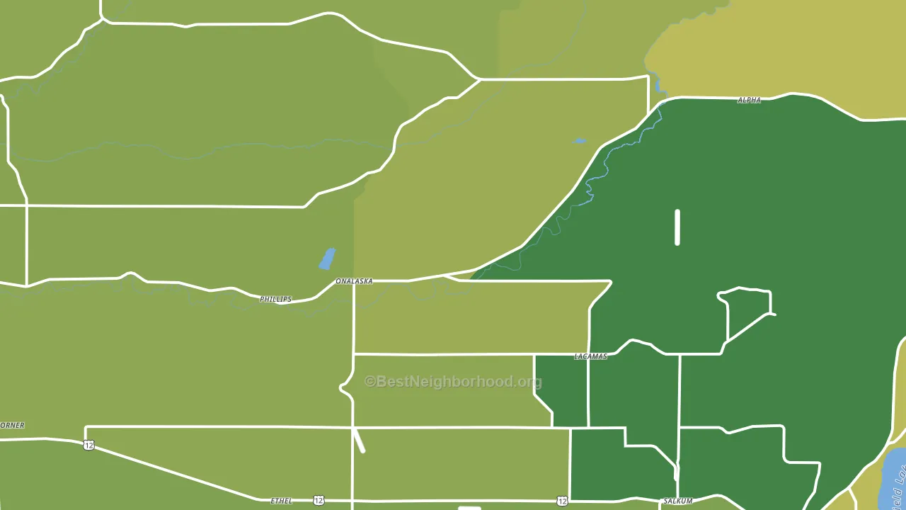 98570, WA block-group voter-turnout map
