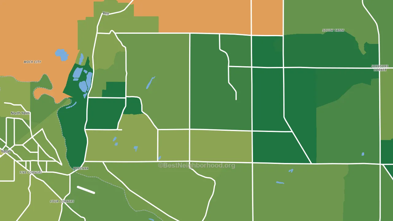 98580, WA block-group voter-turnout map
