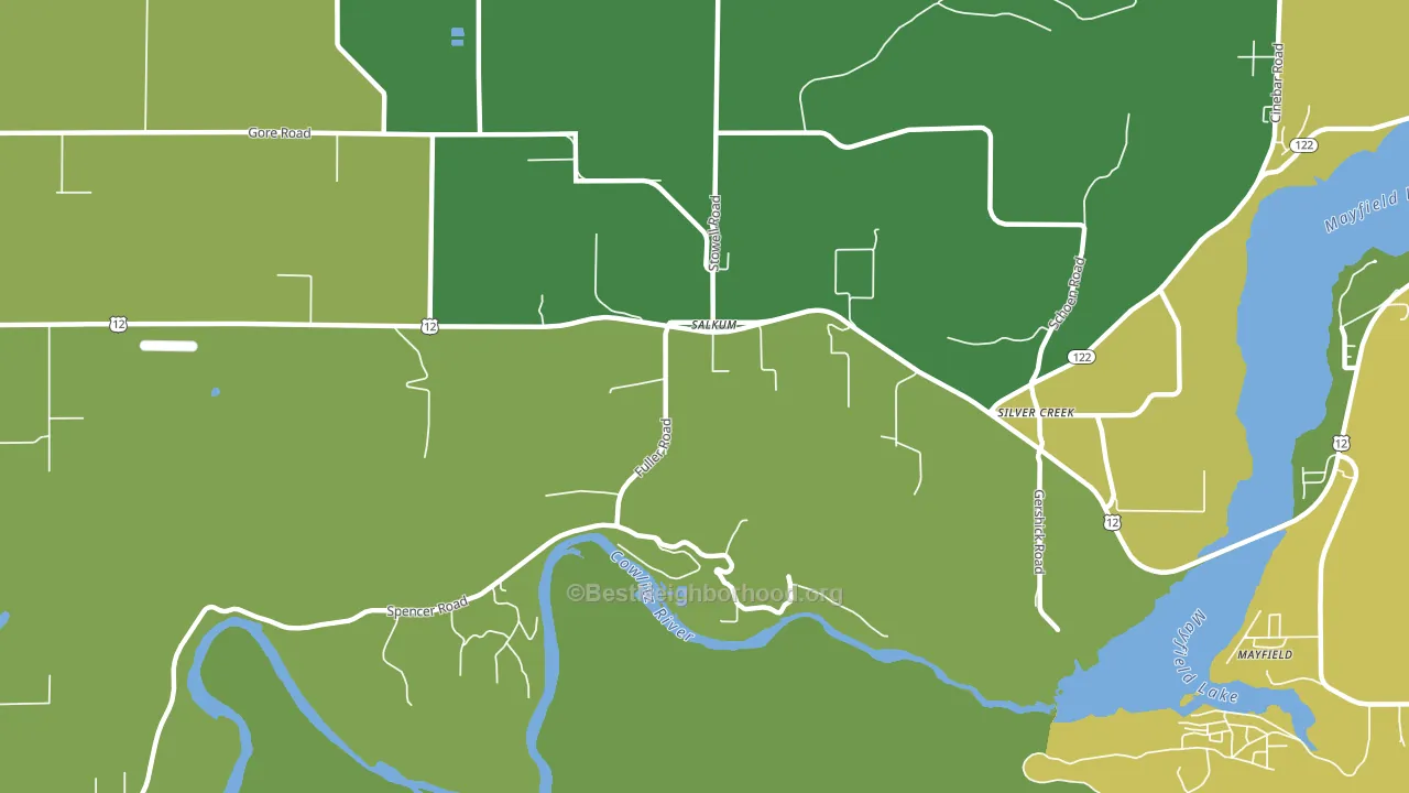 98582, WA block-group voter-turnout map