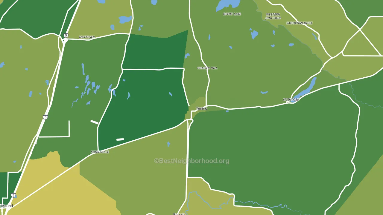 98589, WA block-group voter-turnout map