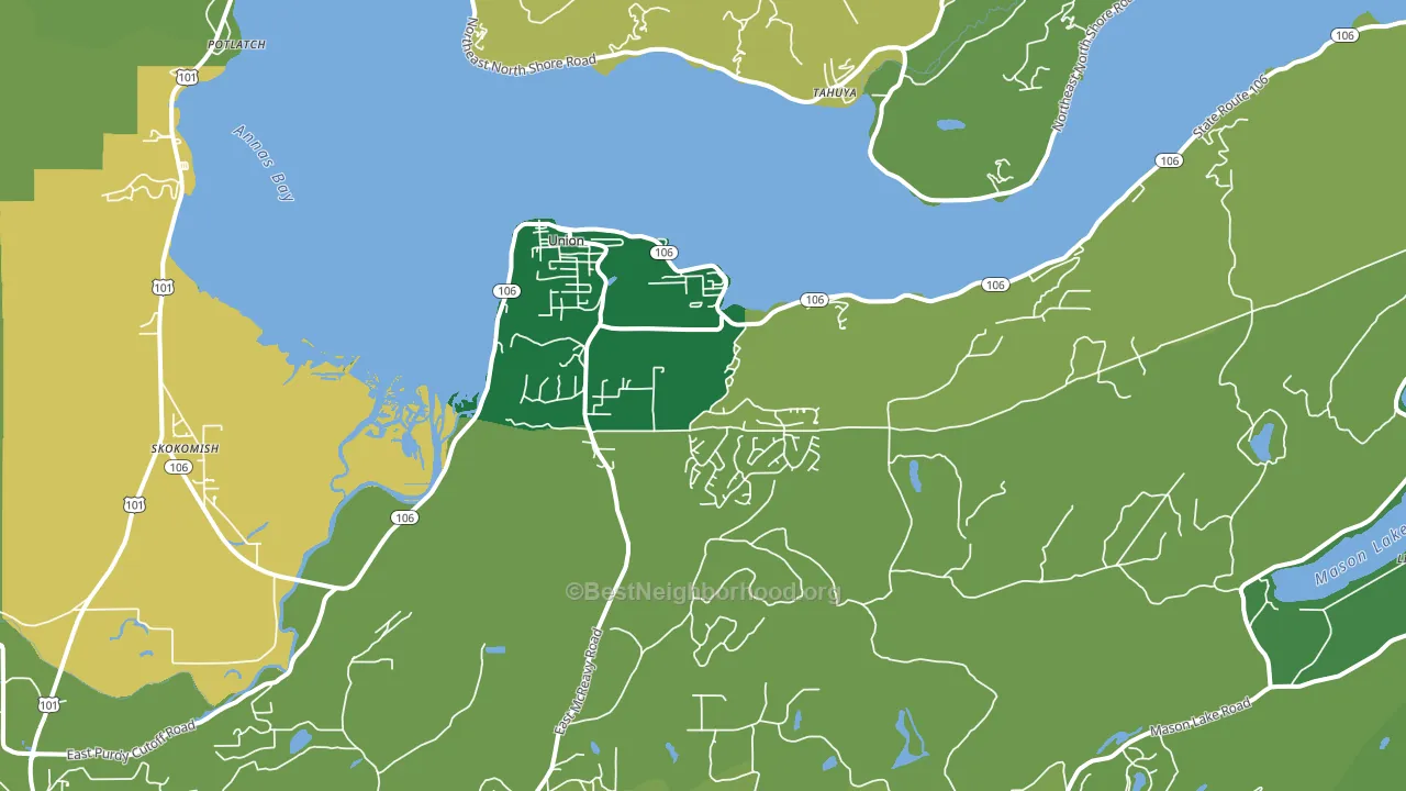 98592, WA block-group voter-turnout map