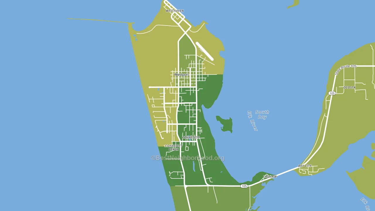 98595, WA block-group voter-turnout map
