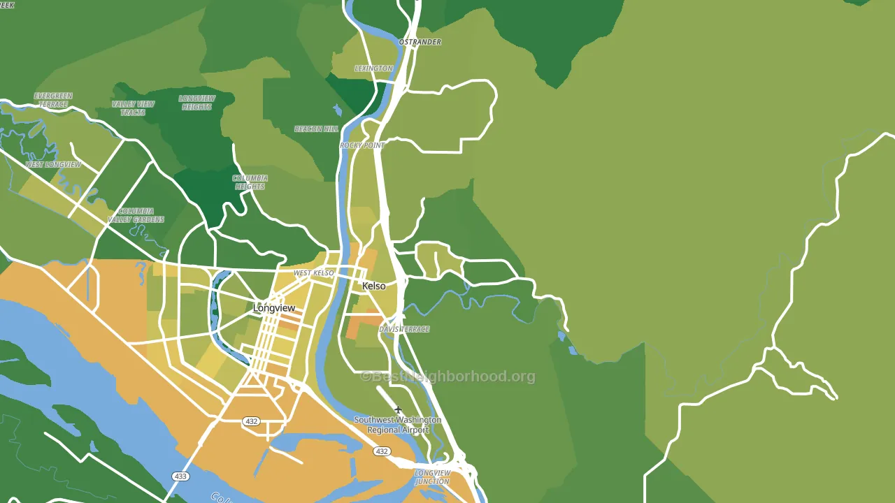 98626, WA block-group voter-turnout map