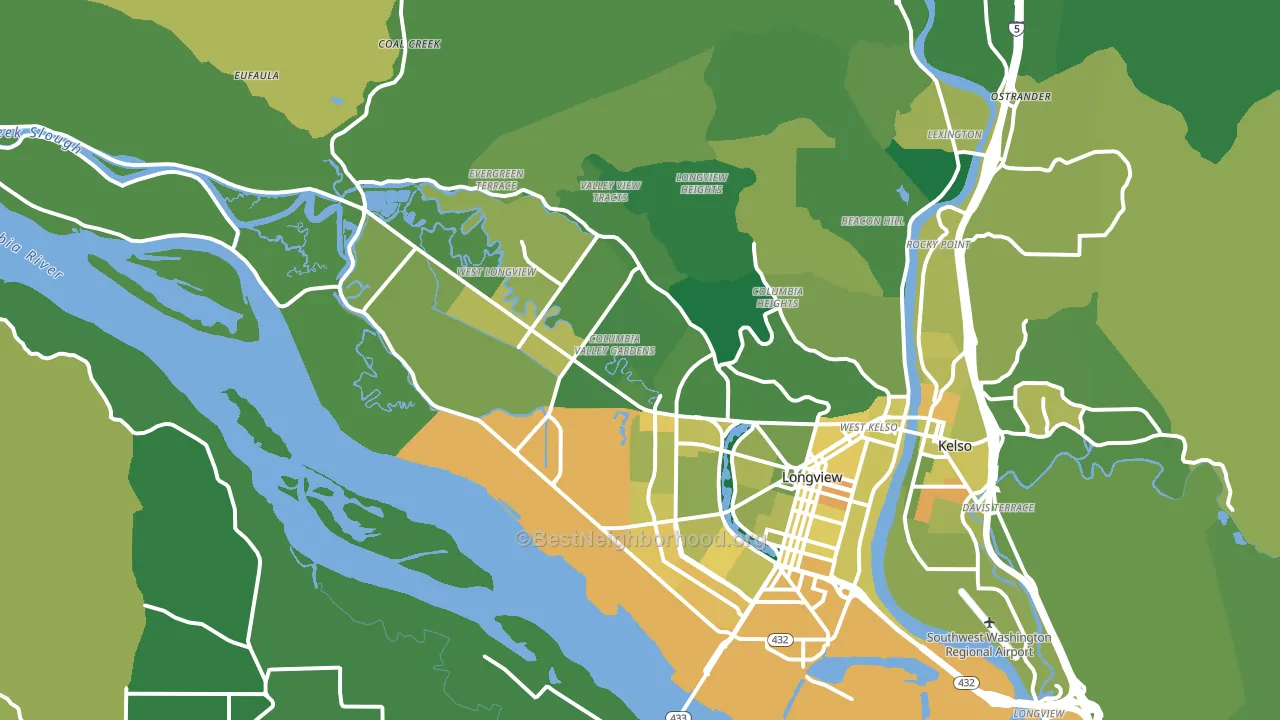 98632, WA block-group voter-turnout map