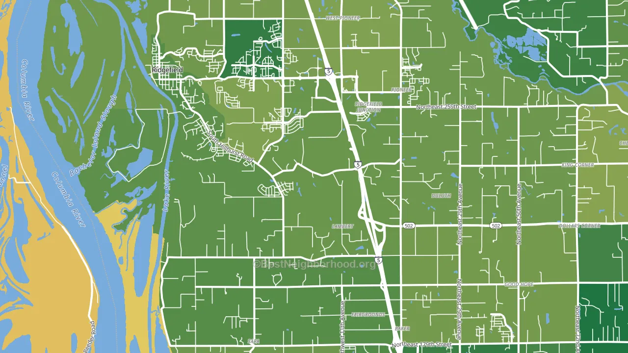 98642, WA block-group voter-turnout map