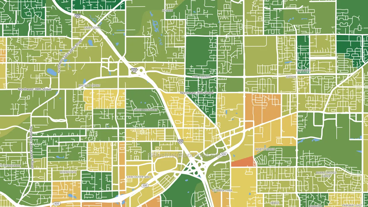 98662, WA block-group voter-turnout map