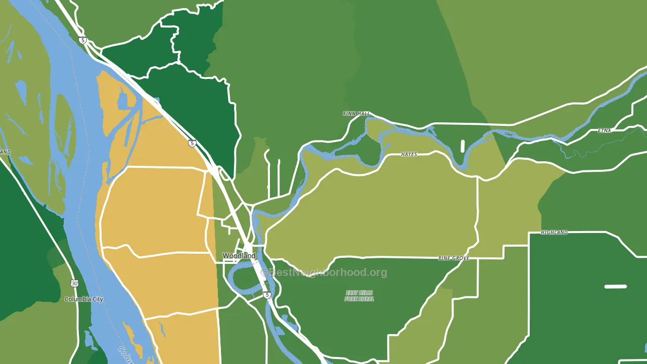 98674, WA block-group voter-turnout map
