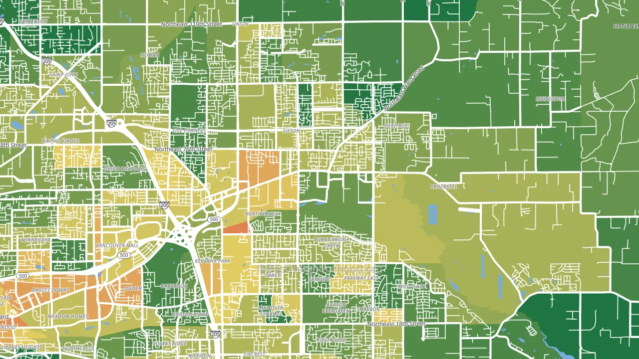 98682, WA block-group voter-turnout map