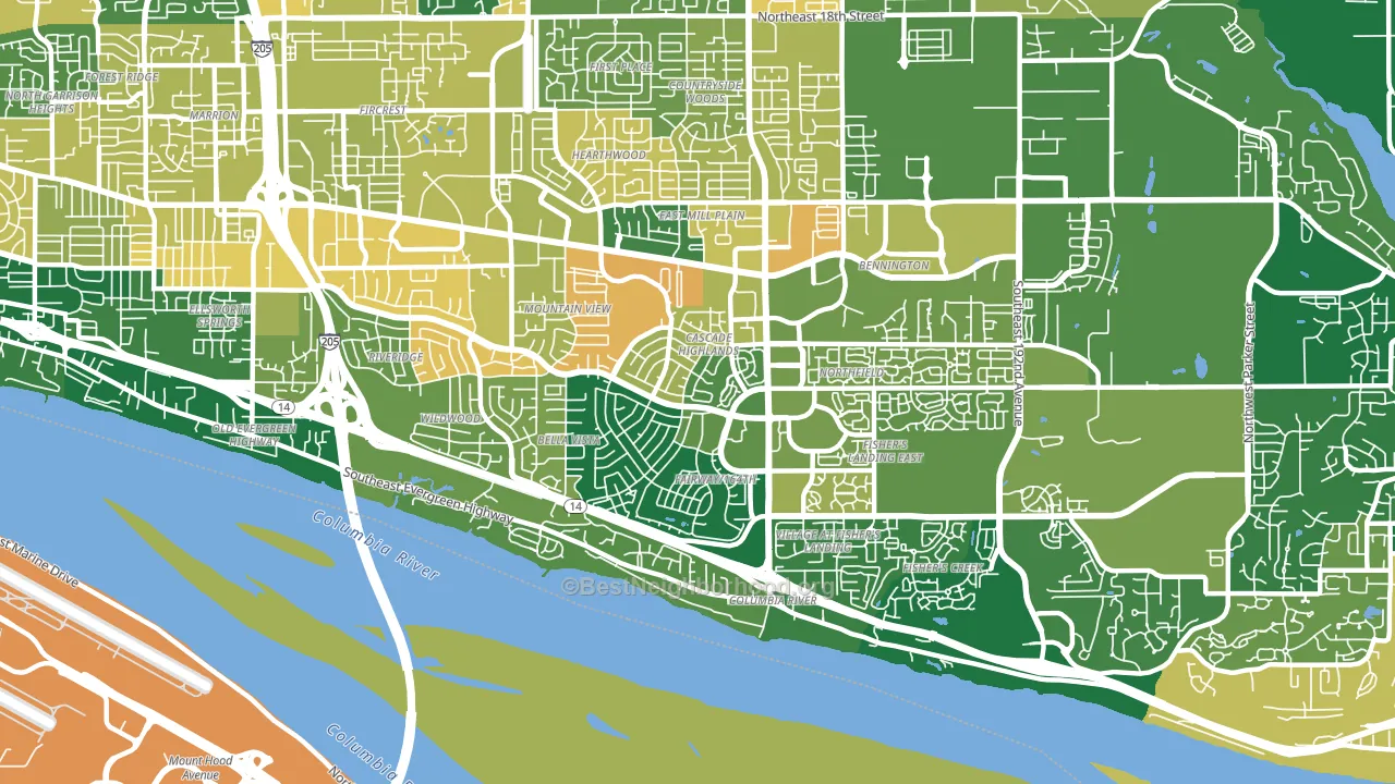98683, WA block-group voter-turnout map